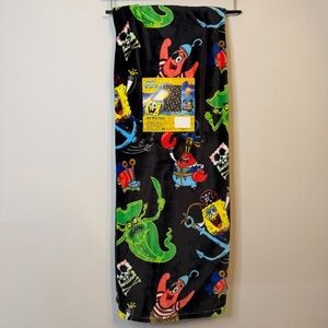 New SpongeBob SquarePants Halloween Throw Blanket Mr Krabs Patrick Star Black